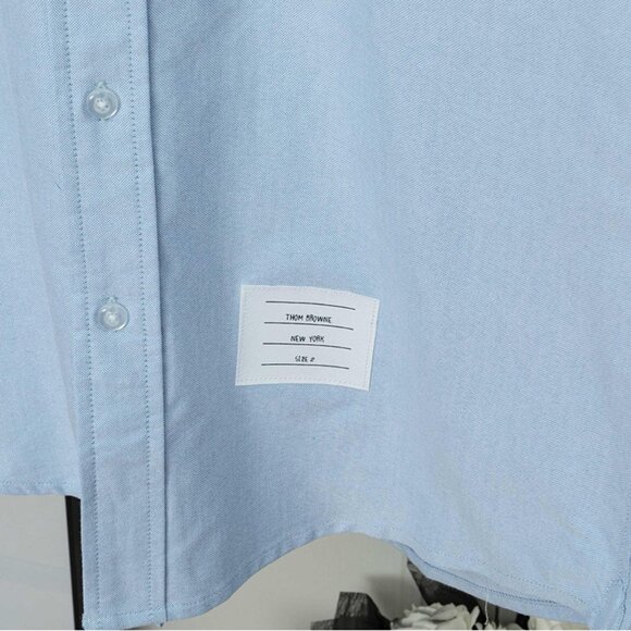 Thom Browne Blue Oxford Long Sleeved Shirt - Picture 10 of 10